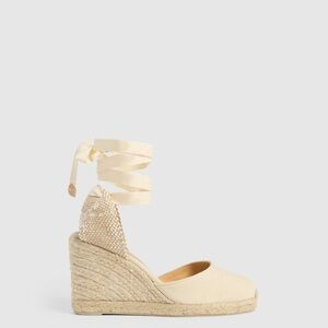 CASTAÑER Carina 80 canvas wedge espadrilles Ivory EU 40